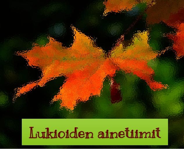 Vaahteran lehti ja teksti: lukioiden ainetiimit.