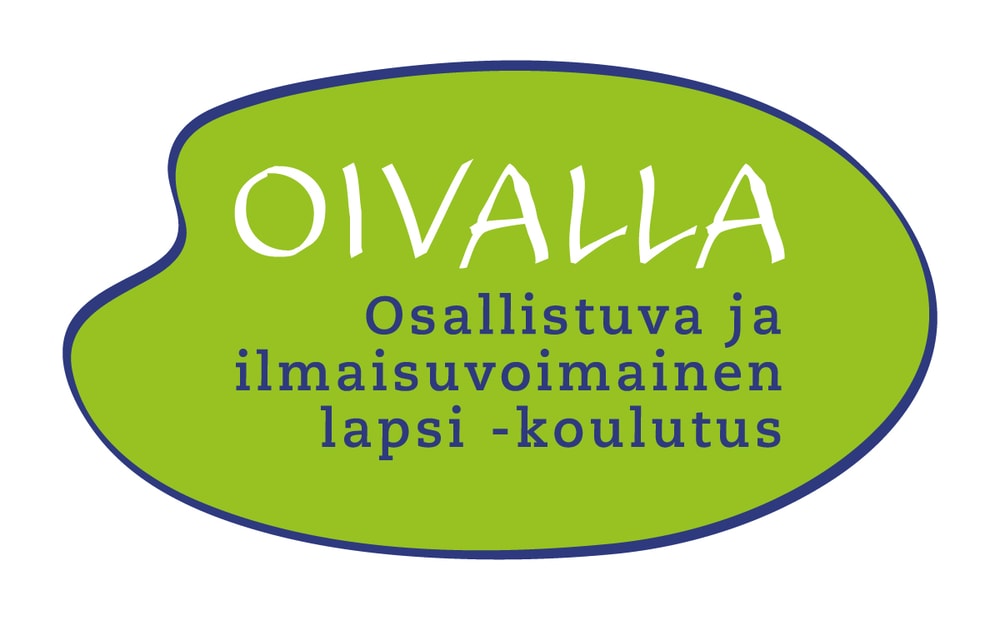 OIVALLA-hankkeen logo vihreällä pohjalla