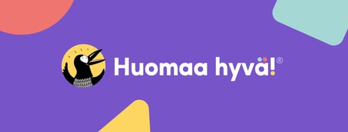 Positive Learning Oy:n logo eli vahvuusvaris värikkäällä taustalla ja