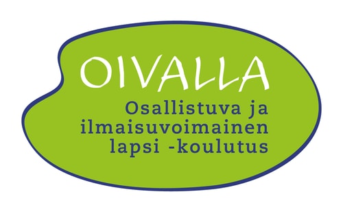 OIVALLA-hankkeen logo vihreällä pohjalla